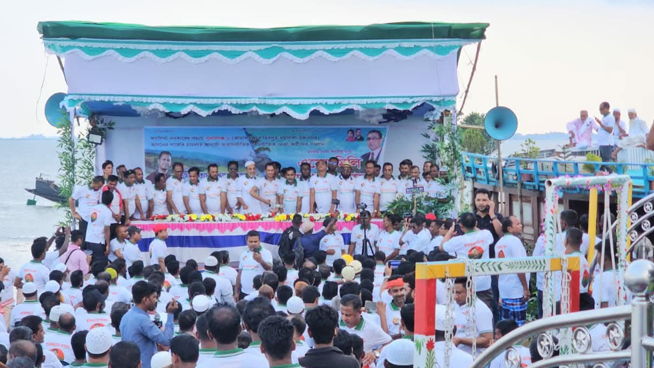 টাঙ্গুয়ার হাওরে সুনামগঞ্জ-১ আসনে বিএনপির মিলনমেলা