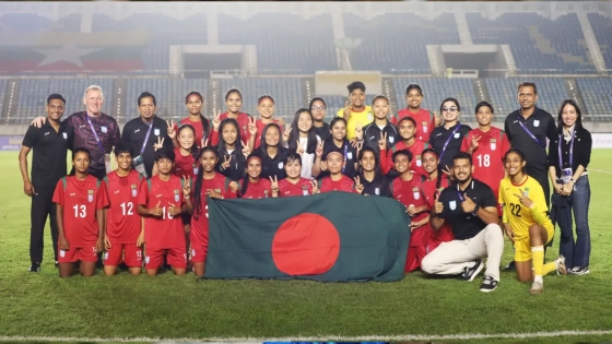 বাংলাদেশ নারী ফুটবল দল । ছবি: সংগৃহীত