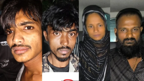 গাজীপুরের সাংবাদিক তুহিন হত্যা মামলায় গ্রেপ্তার চারজন। ছবি : কালবেলা