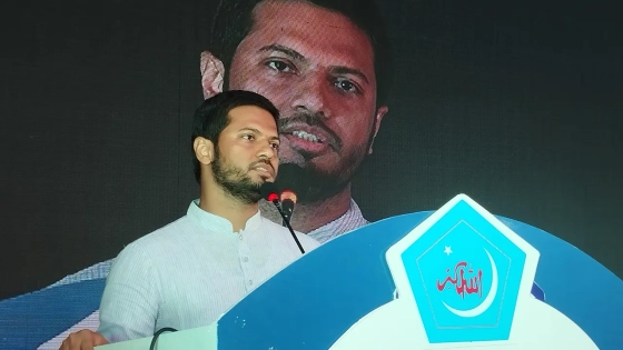 রাজশাহী কলেজে জুলাই শহীদদের স্মরণে আলোচনাসভায় ছাত্রশিবিরের কেন্দ্রীয় সভাপতি জাহিদুল ইসলাম। ছবি : কালবেলা
