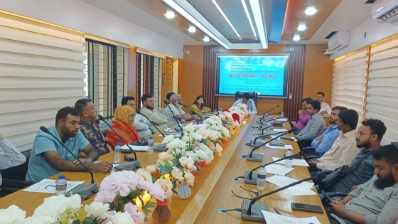 উপজেলা কমিটির মাসিক সভায় প্রশাসনসহ অন্যরা। ছবি : কালবেলা