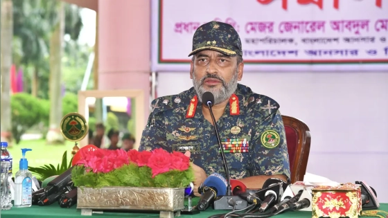 সাধারণ আনসার সতেজকরণ প্রশিক্ষণ সমাপনী অনুষ্ঠানে বক্তব্য রাখেন মেজর জেনারেল আবদুল মোতালেব সাজ্জাদ মাহমুদ। ছবি : কালবেলা