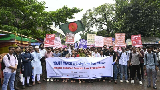 তামাকবিরোধী যুবসমাজের আয়োজনে কর্মসূচিতে অংশগ্রহণকারীরা। ছবি : সংগৃহীত