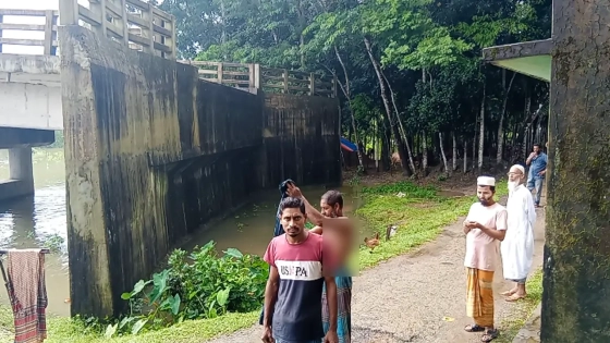 বরগুনার বেতাগী ও পটুয়াখালীর মির্জাগঞ্জের সংযোগস্থলের গার্ডার ব্রিজ। ছবি : কালবেলা