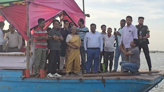 নদীভাঙন এলাকা পরিদর্শনে গেলেন উপদেষ্টা শারমিন মোরশেদ |