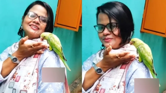 টিয়া পাখি নিয়ে ভিডিও করে বিপাকে শিক্ষিকা  |