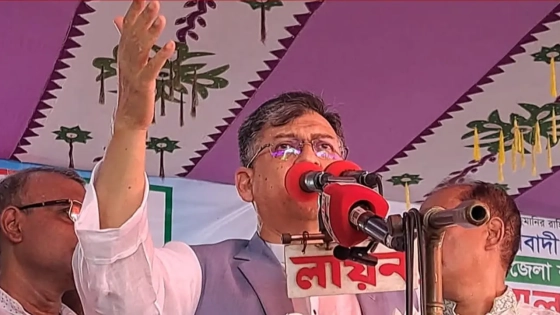 নেত্রকোনায় বিএনপির সম্মেলনে বক্তব্য দেন সালাউদ্দিন আহমদ। ছবি : কালবেলা