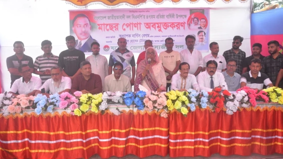 অনুষ্ঠানে প্রধান অতিথি হিসেবে বক্তব্য রাখছেন বিএনপির ভাইস চেয়ারম্যান অধ্যাপক নার্গিস বেগম। ছবি : কালবেলা