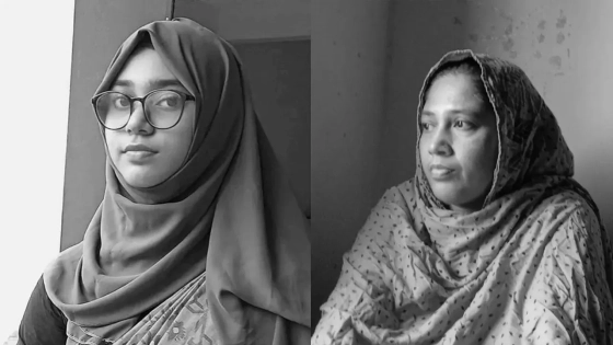 বাঁ থেকে কুমিল্লা বিশ্ববিদ্যালয়ের সুমাইয়া আফরিন ও তাহমিনা বেগম। ছবি : সংগৃহীত