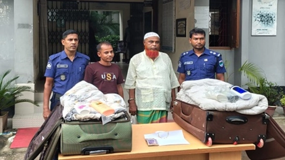 সৌদি প্রবাসীর বিপুল টাকার মালামাল আত্মসাৎ, জামাই-শ্বশুর গ্রেপ্তার