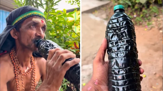 খাবার নয়, শুধু ইঞ্জিন তেল খেয়ে বেঁচে আছেন যুবক