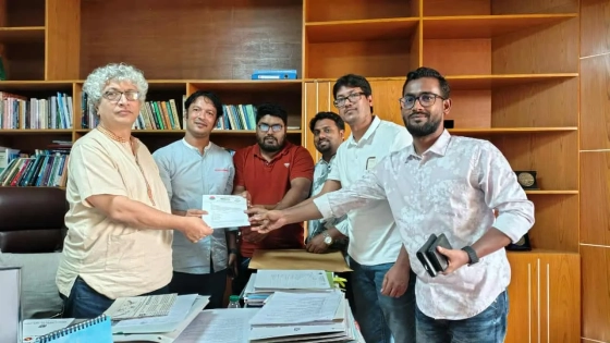 দুই দাবিতে ইউজিসিতে জবি ছাত্রদলের স্মারকলিপি প্রদান
