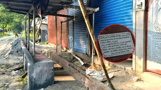 যাত্রীছাউনি এখন স্বেচ্ছাসেবক লীগ নেতার দোকানের বারান্দা