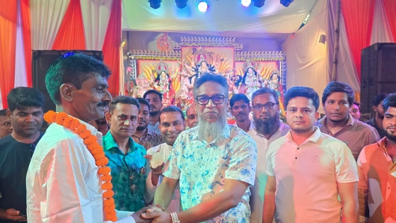 সাভারের পূজামণ্ডপে নিরাপত্তা জোরদার, মাঠে বিএনপি নেতা রাশেদুল আহসান
