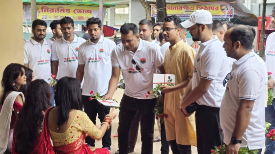 বিজয়া দশমীতে ছাত্রদল নেতা তারিকের ভিন্নধর্মী কর্মসূচি