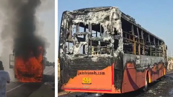 রাজস্থানে ভয়াবহ দুর্ঘটনা, বাসে আগুনে পুড়ে ২০ জনের মৃত্যু